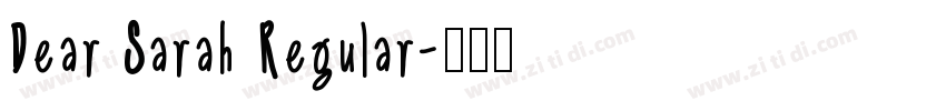 Dear Sarah Regular字体转换